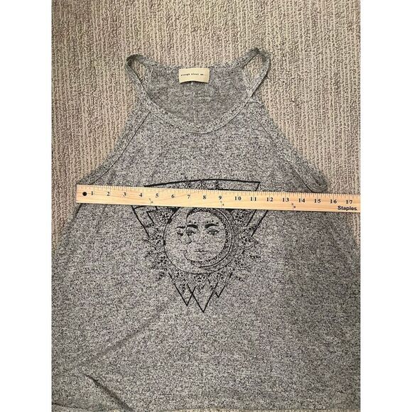 Enough about me Women's Sun & Moon Graphic Sleeveless Tank Top Gray M - Picture 3 of 4